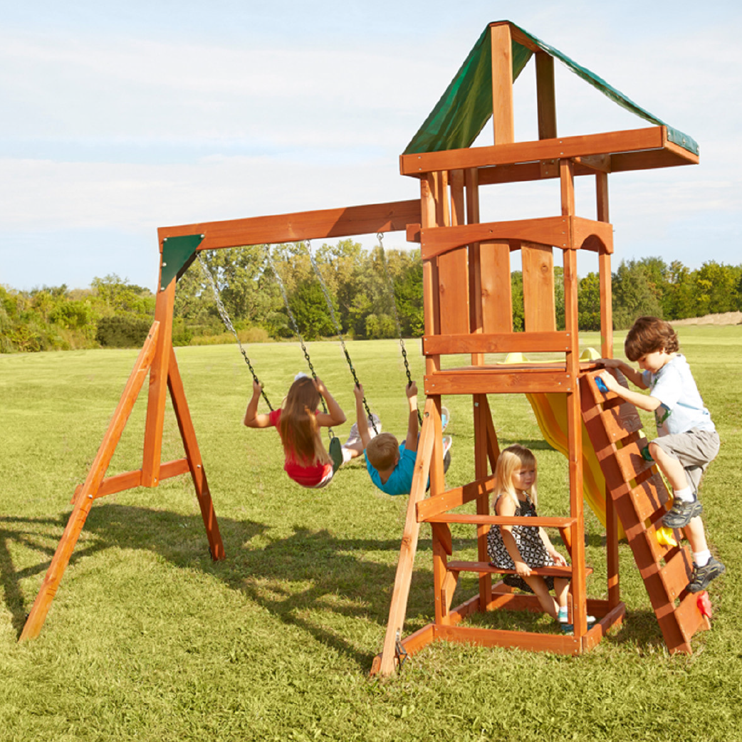 Children's playsets for small backyards on sale